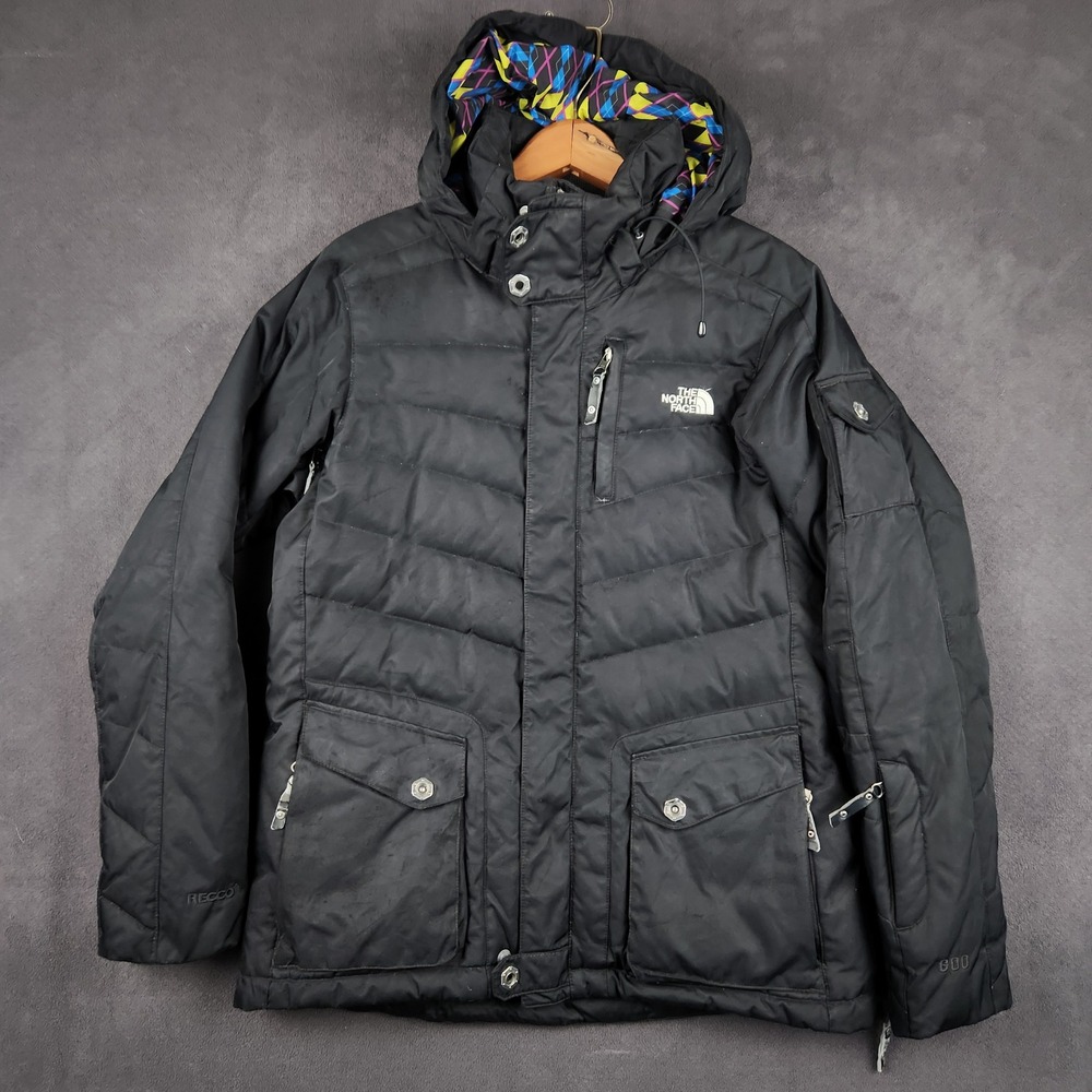 The North Face Cryptic 600 RECCO‎ Quilted Down Ski Jacket Womens Medium Black